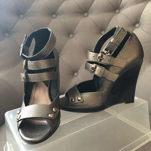 7 for All Mankind Leather wedges